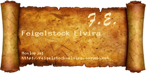 Feigelstock Elvira névjegykártya